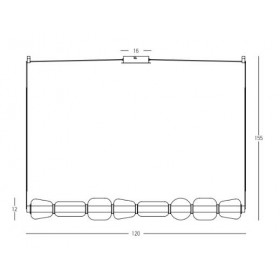 Φωτιστικό LED 37W 3000k Μαύρο Και Φυμέ 23066 ZAMBELIS