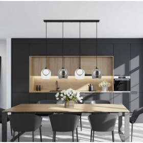 Φωτιστικό LED 24W 3000k Μαύρο Και Φυμέ 23082 ZAMBELIS