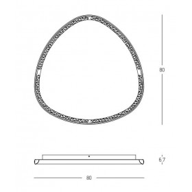 Πλαφονιέρα LED 39W 3000k Λευκό 23089 ZAMBELIS