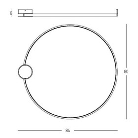Πλαφονιέρα LED 32W 3000k Μαύρο Και Χρυσό 23099 ZAMBELIS