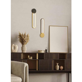 Απλίκα LED 13W 3000k Μαύρο Και Χρυσό 23103 ZAMBELIS