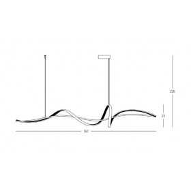 Φωτιστικό LED 27W 3000k Μαύρο 23109 ZAMBELIS