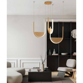 Φωτιστικό LED 54W 3000k-4000k Χρυσό Και Σαμπανιζέ 23169 ZAMBELIS