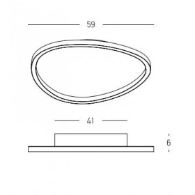 Πλαφονιέρα LED 39W 3000k Μαύρο 23208 ZAMBELIS