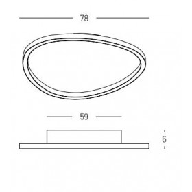 Πλαφονιέρα LED 58W 3000k Χρυσό 23213 ZAMBELIS