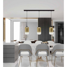 Φωτιστικό LED 36W 3000k Μαύρο Και Χρυσό 23232 ZAMBELIS