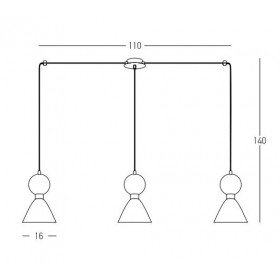 Φωτιστικό Τρίφωτο E14 Μαύρο Και Χρυσό 23247 ZAMBELIS