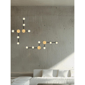 Απλίκα Τρίφωτη G9 Μαύρο Και Χρυσό 25414 ZAMBELIS