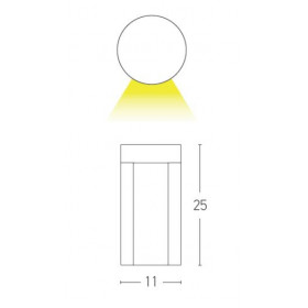Φωτιστικό Κολώνα LED 12W 3000k Γραφίτης E133 ZAMBELIS