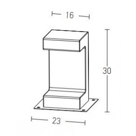 Φωτιστικό Κολώνα LED 8W 3000k Γραφίτης E191 ZAMBELIS