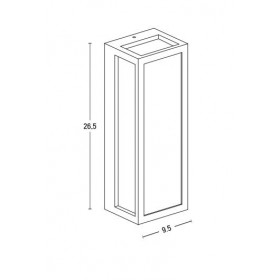 Απλίκα LED 9W 3000K Γραφίτης E202 ZAMBELIS