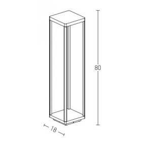 Φωτιστικό Κολώνα LED 7W 3000k Γραφίτης E204 ZAMBELIS