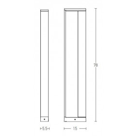 Φωτιστικό Κολώνα LED 10W 3000k Γραφίτης E208 ZAMBELIS