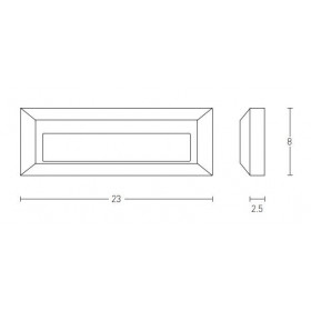 Απλίκα LED 3W 3000K Γραφίτης E229 ZAMBELIS