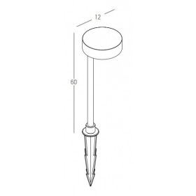 Φωτιστικό Κήπου LED 5.5W 3000K Με Καρφί Μαύρο E293 ZAMBELIS