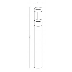 Φωτιστικό Κολώνα LED 9W 3000k Γραφίτης E298 ZAMBELIS