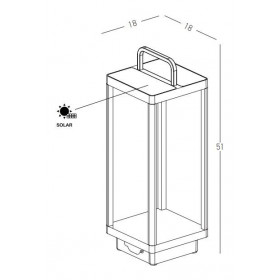 Ηλιακό Φωτιστικό LED 3W 3000K Γραφίτης E302 ZAMBELIS