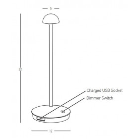 Πορτατίφ LED 2W 3000k Λευκό Φορητό E313 ZAMBELIS