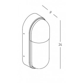 Απλίκα LED 10W 3000k Γραφίτης E318 ZAMBELIS