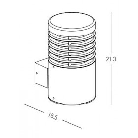 Απλίκα LED 10W 3000K Γραφίτης E344 ZAMBELIS