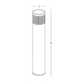 Φωτιστικό Κολώνα LED 10W 3000k Γραφίτης E345 ZAMBELIS