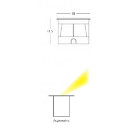 Σπότ Χωνευτό LED 7W 3000k Ατσάλι E363 ZAMBELIS