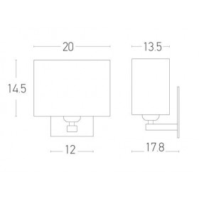 Απλίκα E27 Χρώμιο Και Μπεζ H15-W ZAMBELIS