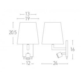Απλίκα E27 & LED 3W Χρώμιο Και Μαύρο H26-B ZAMBELIS