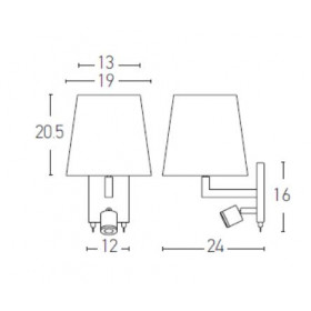 Απλίκα E27 & LED 3W Χρώμιο Και Μπεζ H26-W ZAMBELIS