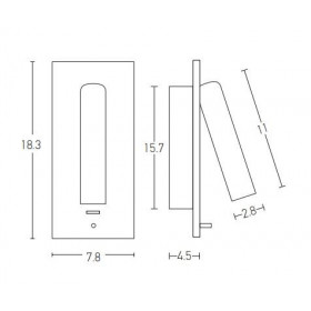 Σπότ Χωνευτό LED 3W 3000k Ορείχαλκος Με USB H67 ZAMBELIS