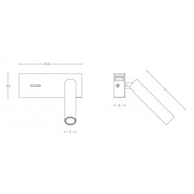 Σποτ Επίτοιχο LED 3W 3000k Λευκό Με USB H74 ZAMBELIS