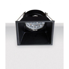 Σποτ Χωνευτό GU10 Μαύρο Σταθερό S009 ZAMBELIS