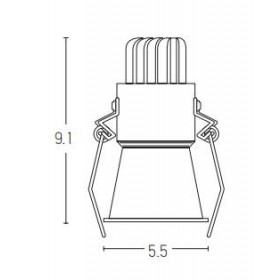 Σπότ Χωνευτό LED 6W 3000k Μαύρο S074 ZAMBELIS