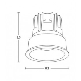 Σπότ Χωνευτό LED 13W 3000k Λευκό Σταθερό S077 ZAMBELIS
