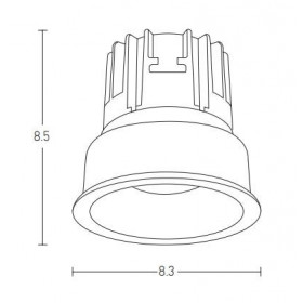Σπότ Χωνευτό LED 13W 3000k Μαύρο S078 ZAMBELIS