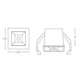Σπότ Χωνευτό LED 3W 3000k Λευκό Και Μαύρο S084 ZAMBELIS