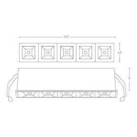 Σπότ Χωνευτό LED 11W 3000k Λευκό Και Μαύρο S086 ZAMBELIS