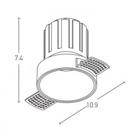 Σπότ Χωνευτό LED 6W 3000k Χάλκος Σταθερό S095-C ZAMBELIS