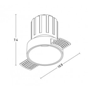 Σπότ Χωνευτό LED 6W 3000k Λευκό Σταθερό S095 ZAMBELIS