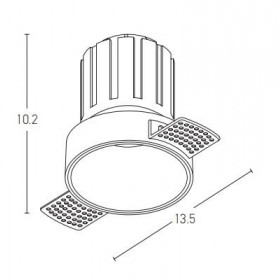 Σπότ Χωνευτό LED 9W 3000k Μαύρο S096 ZAMBELIS