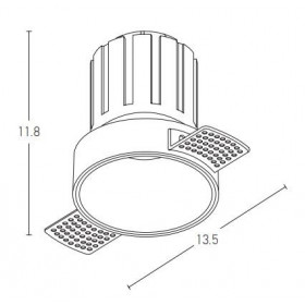 Σπότ Χωνευτό LED 15W 3000k Λευκό S097 ZAMBELIS
