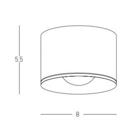 Σποτ Οροφής LED 12W 3000k Λευκό S132 ZAMBELIS