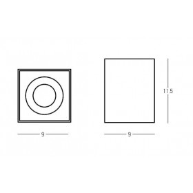 Σποτ Οροφής GU10 Λευκό S151 ZAMBELIS