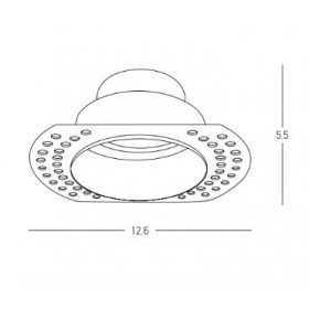 Σπότ Χωνευτό GU10 Μαύρο Σταθερό S162 ZAMBELIS
