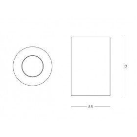 Σποτ Οροφής LED 10W 3000k Μαύρο S180 ZAMBELIS