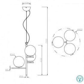 Φωτιστικό Τρίφωτο E14 Χρυσό Pure TRIO LIGHTING