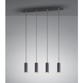 Φωτιστικό Τετράφωτο GU10 Μάυρο Marley 312400432 TRIO LIGHTING