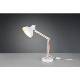 Φωτιστικό Γραφείου E27 Λευκό Και Ξύλο Kimi 508300131 TRIO LIGHTING
