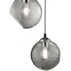 Φωτιστικό Τρίφωτο E27 Μαύρο Φυμέ Clooney R30073054 RL LIGHTING