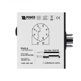 Χρονικό Ρελέ Βάσης Delay On PT422-8 PELC